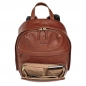 Preview: TP Rucksack aus Leder mit Tablet-Fach braun front Preview: TP Rucksack aus Leder mit Tablet-Fach braun front