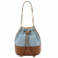 Preview: TL bag Beuteltasche Leder Himmelblau Preview: TL bag Beuteltasche Leder Himmelblau