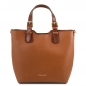 Preview: TL Bag Shopper-Tasche Cognac Seitenansicht Preview: TL Bag Shopper-Tasche Cognac Seitenansicht