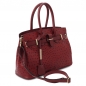 Mobile Preview: Tuscany Leather Handtasche Straußenleder-Optik Seite