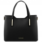 Preview: Leder-Handtasche Olimpia schwarz Preview: Leder-Handtasche Olimpia schwarz