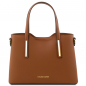 Preview: Tuscany Leather Leder-Handtasche Olimpia klein cognac Preview: Tuscany Leather Leder-Handtasche Olimpia klein cognac