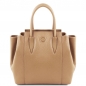 Preview: Leder-Handtasche Tulipan champagner Preview: Leder-Handtasche Tulipan champagner