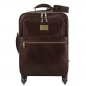 Mobile Preview: Tuscany Leather Leder Reisetrolley TL-Voyager dunkelbraun