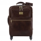 Preview: Tuscany Leather Leder Reisetrolley TL-Voyager dunkelbraun