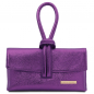Mobile Preview: Tuscany Leather Clutch Metallic-Leder purple