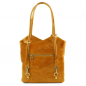 Preview: Leder Schultertasche Rucksack Patty Rückseite Preview: Leder Schultertasche Rucksack Patty Rückseite