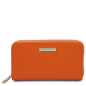Preview: Tuscany Leather Damenbörse aus Leder orange