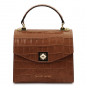 Preview: Mini-Handtasche "Atena" kroko braun Preview: Mini-Handtasche "Atena" kroko braun
