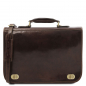 Preview: Tuscany Leather Messenger Aktentasche Siena dunkelbraun Preview: Tuscany Leather Messenger Aktentasche Siena dunkelbraun