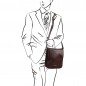 Preview: TL Messenger Leder-Umhängetasche braun Outfit Preview: TL Messenger Leder-Umhängetasche braun Outfit