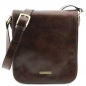 Preview: TL Messenger Leder-Umhängetasche dunkelbraun Preview: TL Messenger Leder-Umhängetasche dunkelbraun