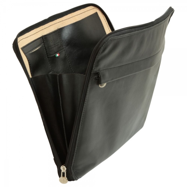 Old Angler Leder Dokumentenmappe schwarz