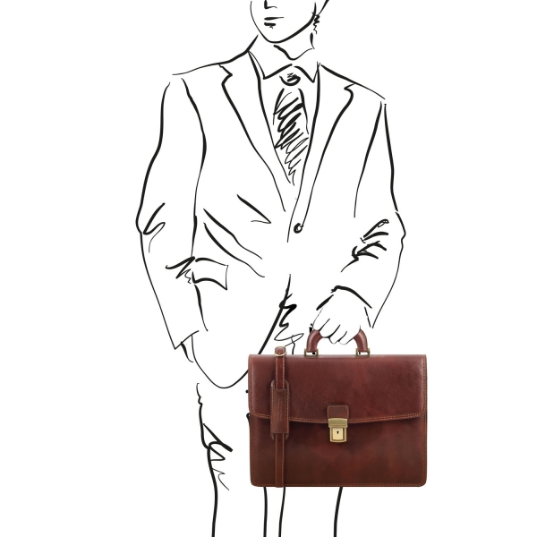 Leder Aktentasche Amalfi Outfit