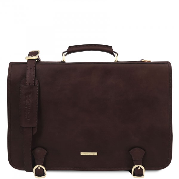Leder Aktentasche Ancona dunkelbraun
