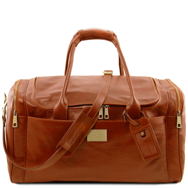 TL Voyager Leder-Reisetasche groß honig