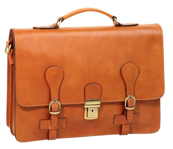 Old Angler Aktentasche Leder colonial