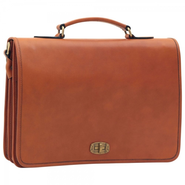 Old Angler Messenger-Aktentasche Leder colonial