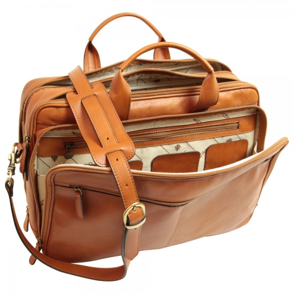 Old Angler Leder-Laptoptasche "Exclusiva" colonial interieur