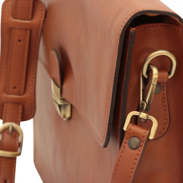 Old Angler Arbeitstasche Leder colonial detail