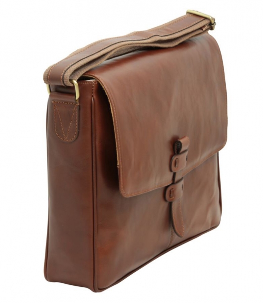Old Angler Messenger-Bag mit Laptopfach seitenansicht