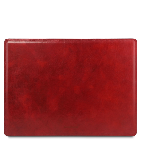Schreibtischunterlage Leder Rot