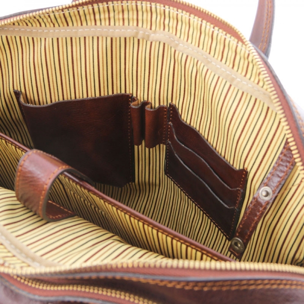 Leder Laptoptasche-Aktentasche Urbino Interieur