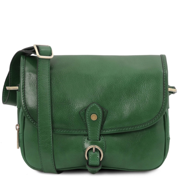 Tuscany Leather Schultertasche Leder tannengrün Alessia