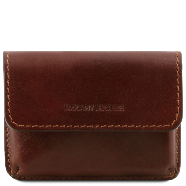 Visitenkarten-Etui aus Leder braun