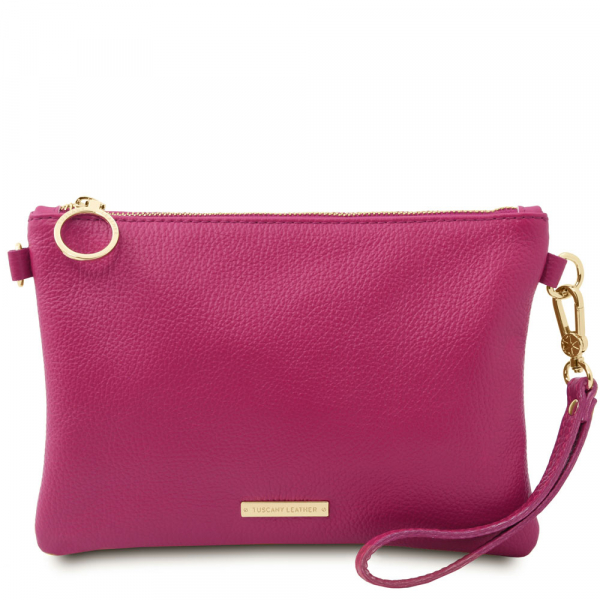 Tuscany Leather Clutch „Pop“ fuchsia