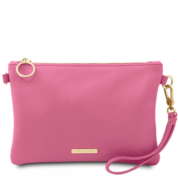 Tuscany Leather Clutch „Pop“ rosa