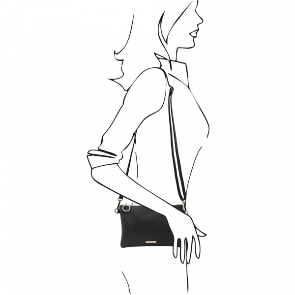 Tuscany Leather Clutch mit Schulterriemen Outfit
