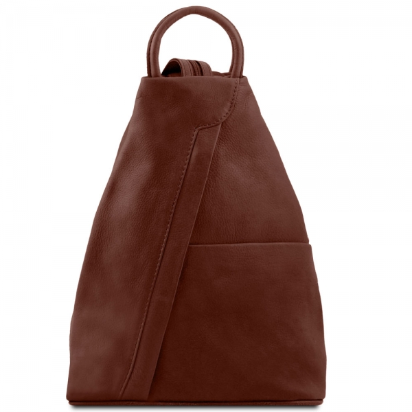 Rucksack "Shanghai" Nappa-Leder braun