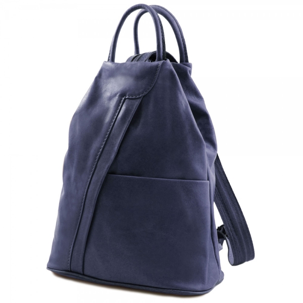 Rucksack "Shanghai" Nappa-Leder dunkelblau
