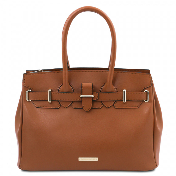TL Bag Handtasche Leder Cognac