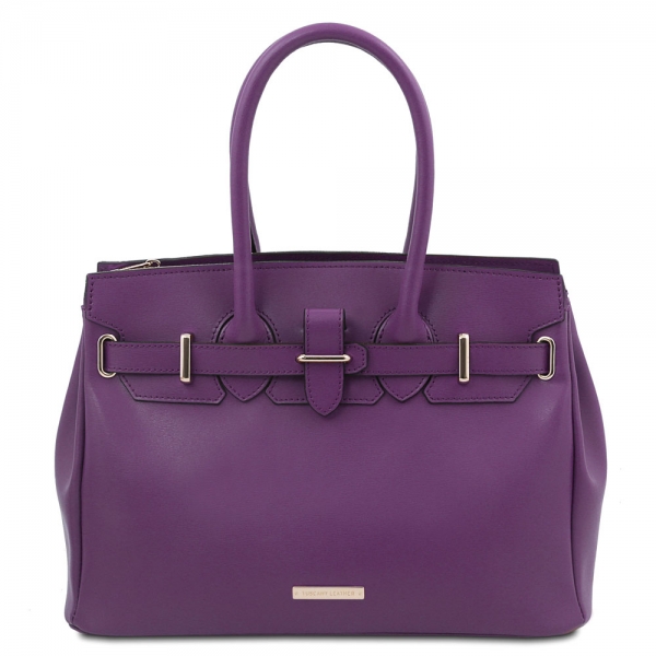 TL Bag Handtasche Leder Purple
