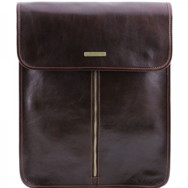 Hemdentasche Leder Dunkelbraun