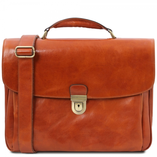 Multifach Laptop-Aktentasche Alessandria honig