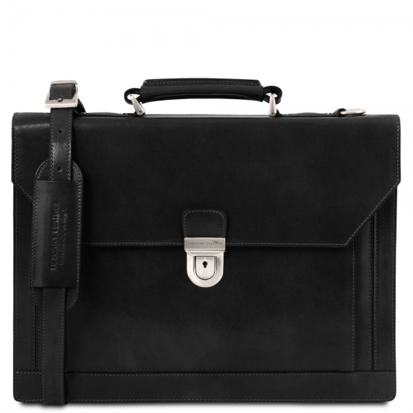 Leder Aktentasche Cremona Schwarz