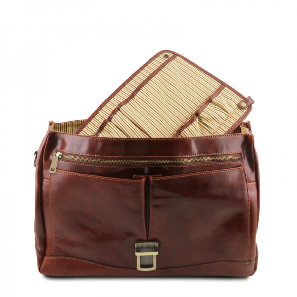 Multifach Leder-Aktentasche Mantova front