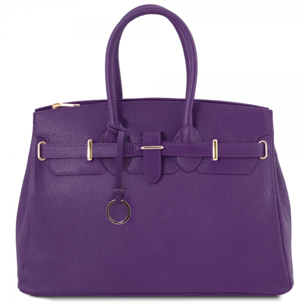 Tuscany Leather Leder Handtasche Purple