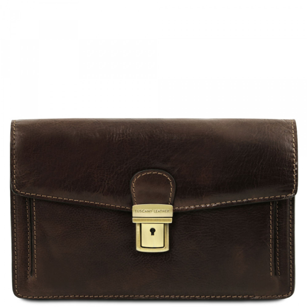 Leder Herrentasche Tommy dunkelbraun
