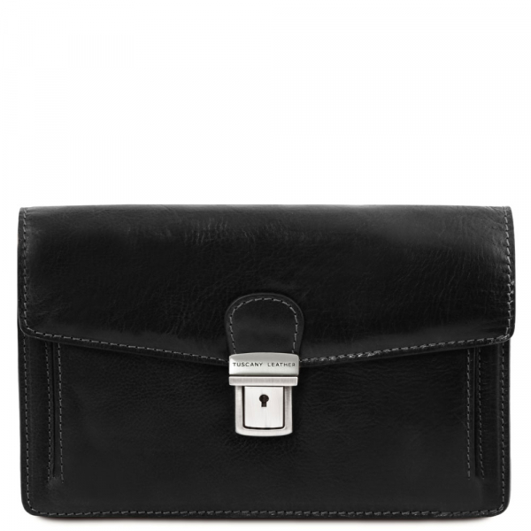 Leder Herrentasche Tommy schwarz