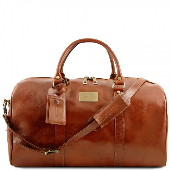 Exklusive TL Voyager Leder Reisetasche gross Honig
