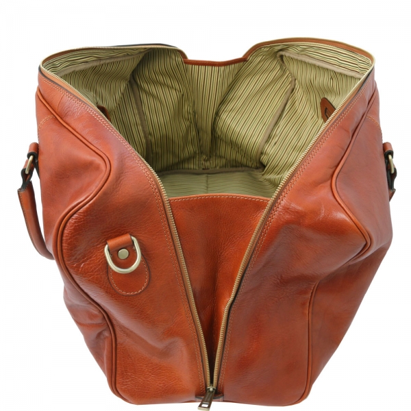 Tuscany Leather Reisetasche TL Voyager aus Leder Interieur