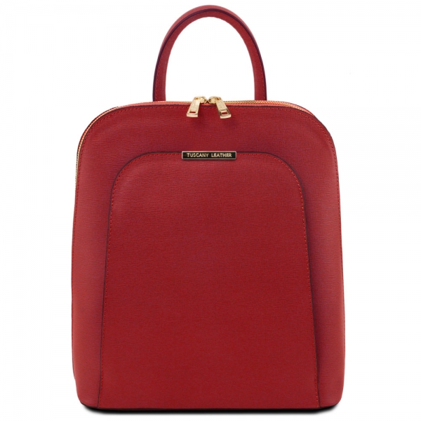 Tuscany Leather Rucksack Leder rot