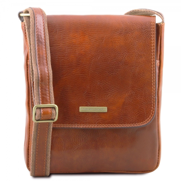 Leder-Umhängetasche John honig