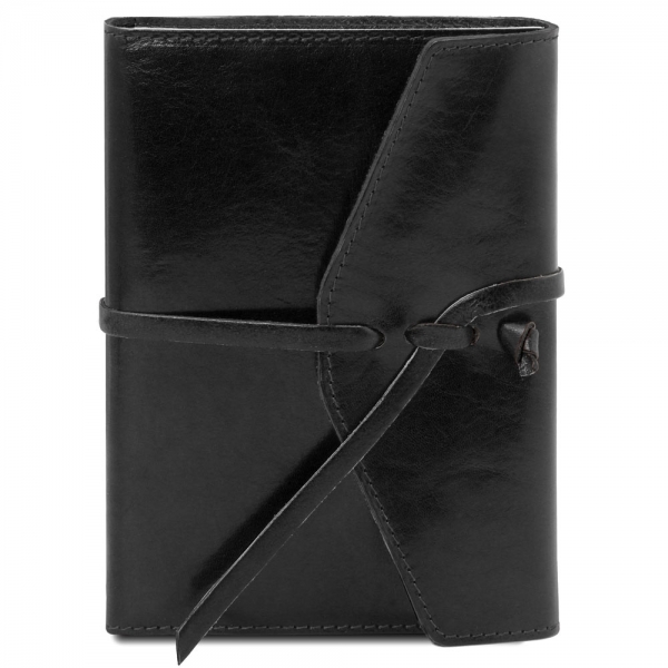 Notizbuch aus Leder schwarz