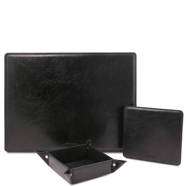 Office-Set Leder schwarz