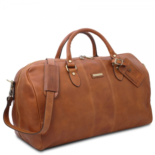 Leder Reisetasche Lisbona gross Seite